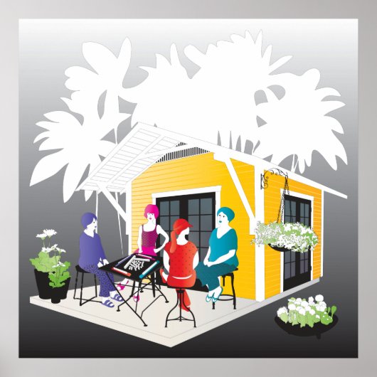 Meine Mah Jongg-Hütte Poster (Vorne)