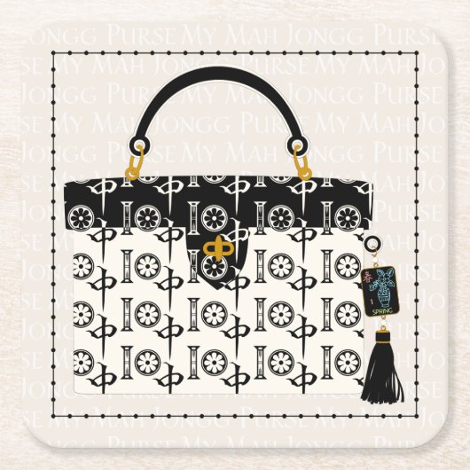 Meine Mah Jongg Purse Untersetzer (Vorderseite)