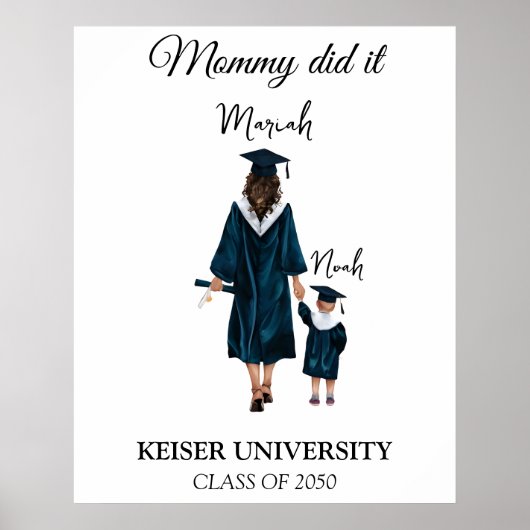 Meine Mama hat den Abschluss gemacht, Mama hat es Poster (Vorne)