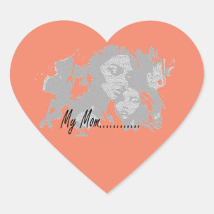 Meine Mama Herz-Aufkleber