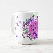 Meine Mama ist die beste Mama für Lavendel-Blume Kaffeetasse (Vorderseite Links)