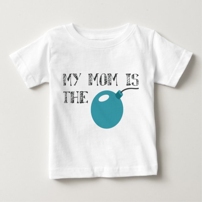 Meine Mama ist die Bombe Baby T-shirt (Vorderseite)