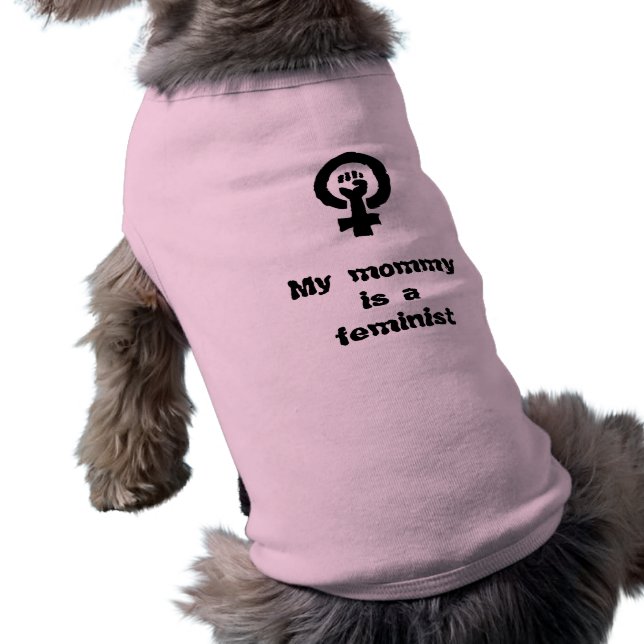 Meine Mama ist ein feministischer Hundeshirt Top (Schwarz)