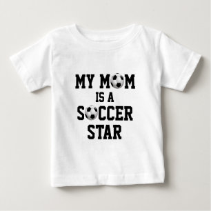 Meine Mama ist ein Fußball-Stern-Fußball-Ball Baby T-shirt