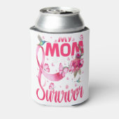 Meine Mama ist ein überlebendes Brustkrebsbewussts Dosenkühler (Kanne Rückseite)