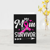 Meine Mama ist ein überlebendes Brustkrebsbewussts Karte (Gelbe Blume)