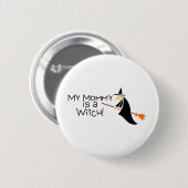 Meine Mama ist eine Hexe Halloween Button (Vorne & Hinten)