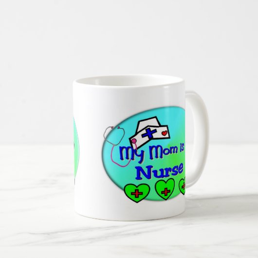 "MEINE MAMA ist eine Krankenschwester" für Kaffeetasse (VorderseiteRechts)