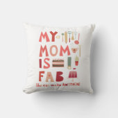 Meine Mama ist Fab Modern Letters Kissen (Vorderseite)