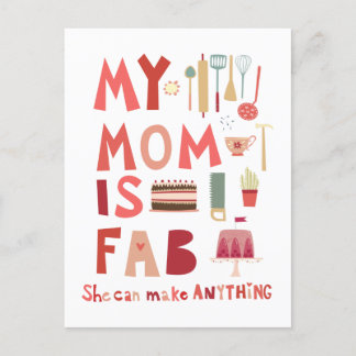 Meine Mama ist Fab Postkarte