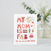 Meine Mama ist Fab Postkarte (Stehend Vorderseite)