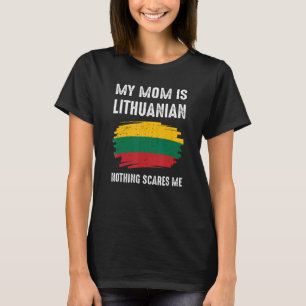 Meine Mama ist litauisches litauisches Stolperflag T-Shirt