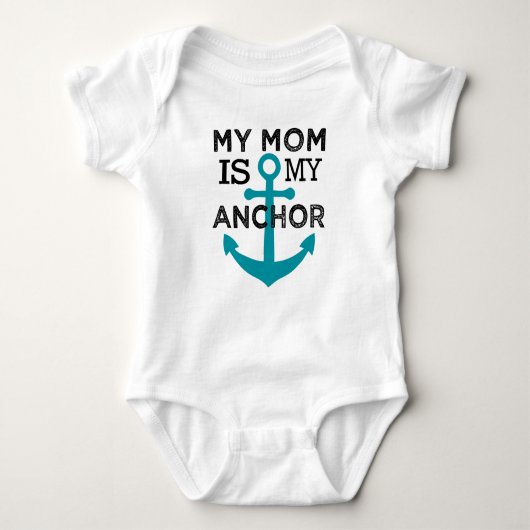 Meine Mama ist mein Ankerbaby-Shirt Baby Strampler (Vorderseite)