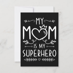 Meine Mama ist mein Superheld. Dankeskarte