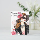 Meine Mama ist Phantastisch Feiertagskarte (Stehend Vorderseite)