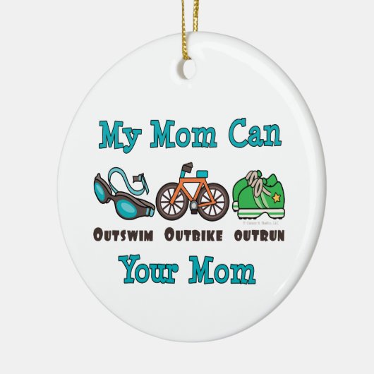 Meine Mama kann Outswim Outbike überholten Keramikornament (Links)