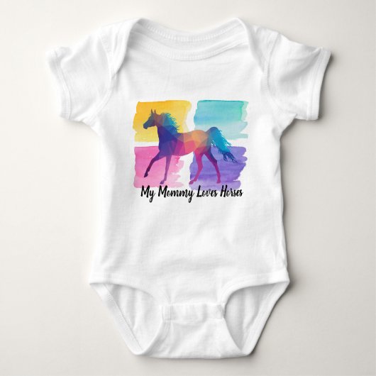 Meine Mama-Lieben Pferde Baby Bodysuit Baby Strampler (Vorderseite)