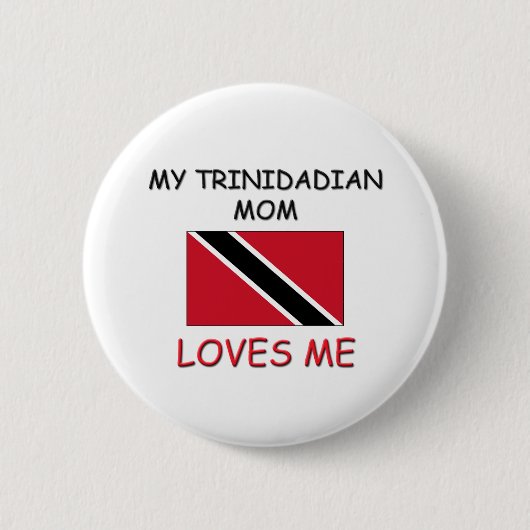 Meine Mama-Lieben von Trinidad ich Button (Vorderseite)