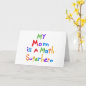 Meine Mama-Mathesuperhero-T - Shirts und Geschenke Karte (Gelbe Blume)