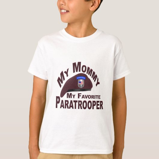 Meine Mama, mein Lieblings-Paratrooper-Teemaschine T-Shirt (Vorderseite)