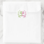 Meine Mama, meine Held-Mütter, Tagesgeschenk Idee Runder Aufkleber (Tasche)