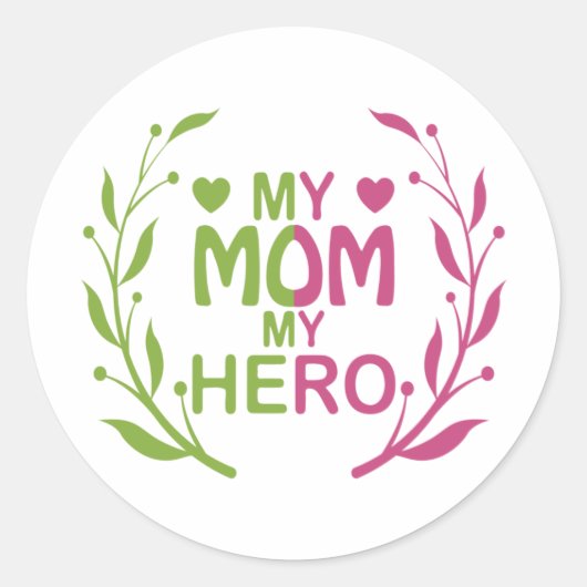 Meine Mama, meine Held-Mütter, Tagesgeschenk Idee Runder Aufkleber (Vorderseite)
