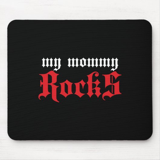Meine Mama Rocks Son Daughter Mousepad (Vorne)