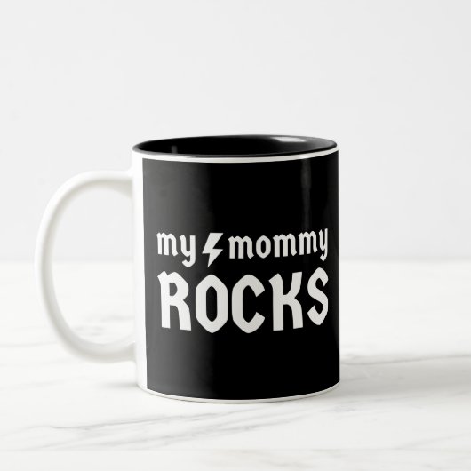 Meine Mama Rocks Zweifarbige Tasse (Links)