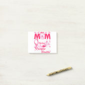 Meine Mama rosa Ribbon Krieger Brustkrebs Post-it Klebezettel (Auf Schreibtisch)