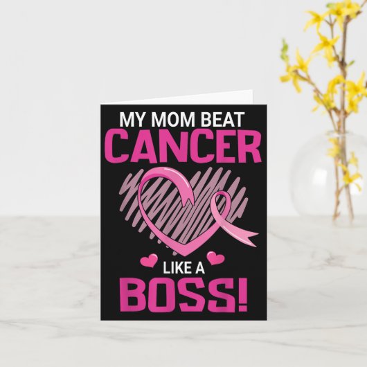 Meine Mama schlägt Brustkrebs wie eine Boss-Kriege Karte (Gelbe Blume)