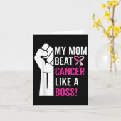 Meine Mama schlägt Brustkrebs wie eine Boss-Kriege Karte (Gelbe Blume)