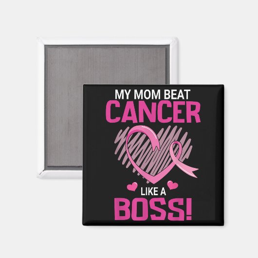 Meine Mama schlägt Brustkrebs wie eine Boss-Kriege Magnet (Vorderseite/Rückseite)