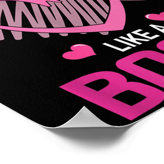 Meine Mama schlägt Brustkrebs wie eine Boss-Kriege Poster (Ecke)