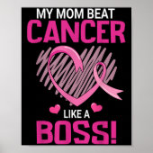 Meine Mama schlägt Brustkrebs wie eine Boss-Kriege Poster (Vorne)