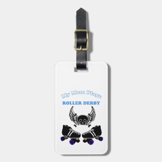 Meine Mama spielt Roller Derby (Junge) Gepäckanhänger (Vorderseite vertikal)