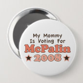 Meine Mama wählt für McPalin 2008 Knopf Button (Vorne & Hinten)