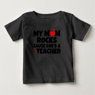 Meine Mamafelsenursache ist sie ein lustiges Baby T-shirt