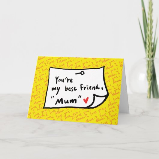 meine Mamma, mein bester Freund Karte (Vorderseite)