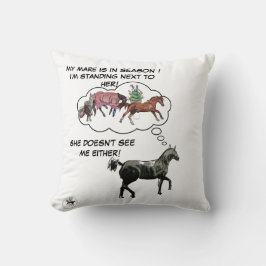 MEINE MARE IST IN DER SAISON, FALSCHES PFERD-COMIC KISSEN