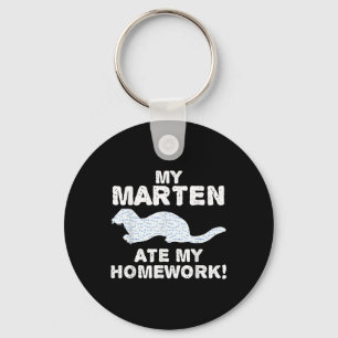 Meine Marten aß meine Hausaufgaben Mustelid-Tier z Schlüsselanhänger