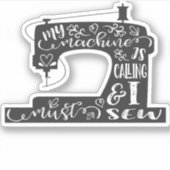 Meine Maschine ruft an Aufkleber (Vorderseite)