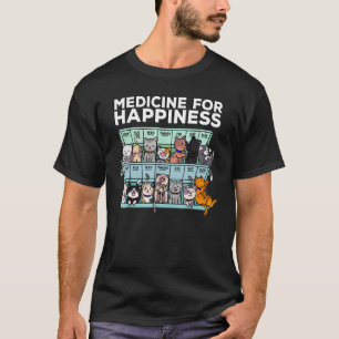 Meine Medizin für Glücklichsein namens Katzen jede T-Shirt