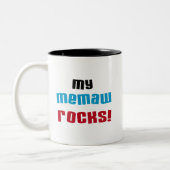 Meine Memaw Rocks T - Shirt und Geschenke Zweifarbige Tasse (Links)