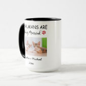 Meine Menschen heiraten – 2 individuelles Katzenfo Tasse (Vorderseite Links)