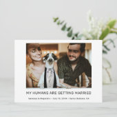 Meine Menschen heiraten Foto Verlobung Einladung (Stehend Vorderseite)