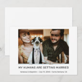 Meine Menschen heiraten Foto Verlobung Einladung (Vorne/Hinten)