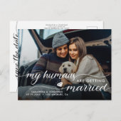 Meine Menschen heiraten Hochzeit Ankündigungspostkarte (Vorne/Hinten)