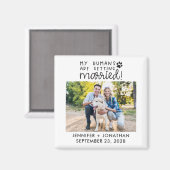 Meine Menschen heiraten Hund und Foto Save the Dat Magnet (Vorderseite/Rückseite)