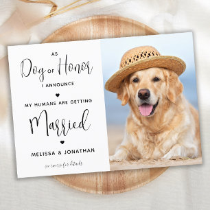 Meine Menschen heiraten Hunde-Foto Einladung