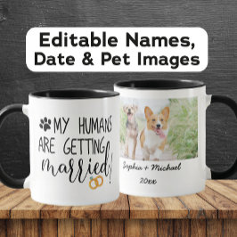 Meine Menschen heiraten Hunde und Katze Foto Tasse